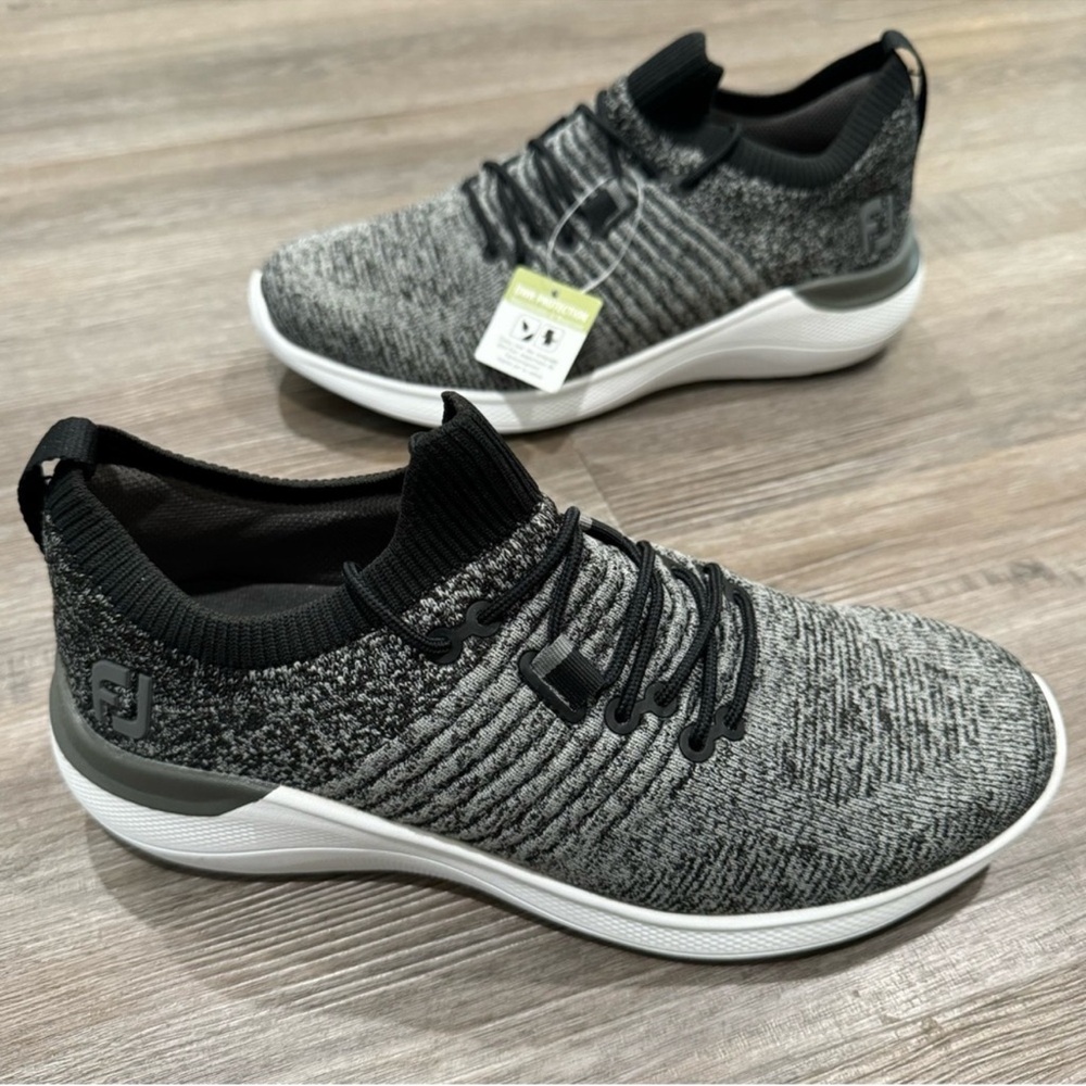 FootJoy Flex XP Black Charcoal Sneakers 95336 Spikeless Golf Shoes
